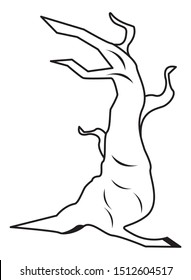dark halloween tree isolated icon vector illustration design