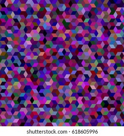 Dark happy color 3d cube mosaic vector background design