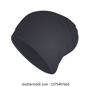 Dark hat. vector illustration
