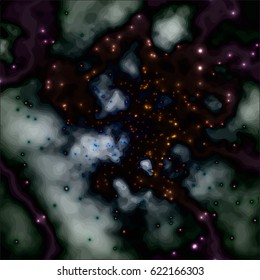 dark hazy sky with stars, vector background design,