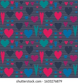 dark heart decorative romantice pattern