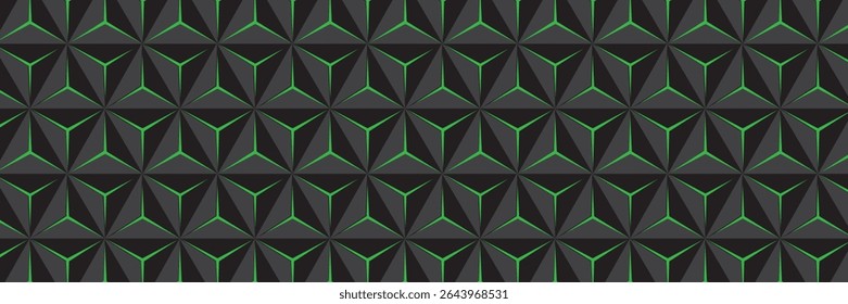 Dark hexagon abstract technology background with bright flashes under the hexagon. Hexagon game vector abstract technology background.