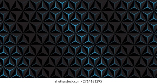 Fondo de tecnología abstracta de hexágono oscuro con destellos brillantes debajo del hexágono. Hexágono juego Vector tecnología abstracta Vector moderno