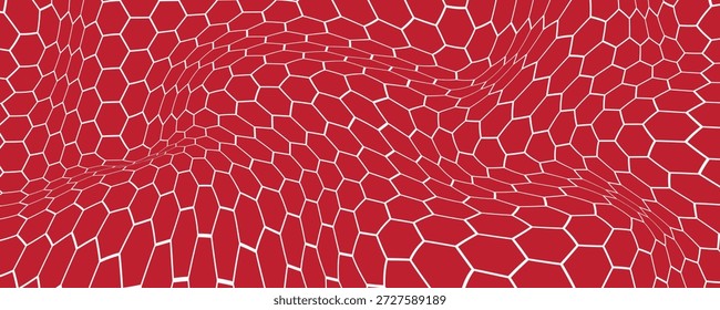 Dunkles Sechseck abstrakte Technologie Hintergrund rot gefärbt hell blinkt unter Sechseck. Sechseckige Spiel Vektor Tech-Illustration schwarz abstrakten Hintergrund. modern