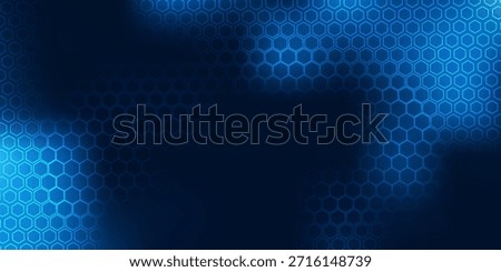 Dark Hexagon Abstract Technology or Science Background. Hi Tech Hexagon Grid. Vector Illustration.