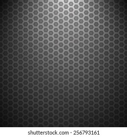 Dark Hexagon Grid Vector Texture