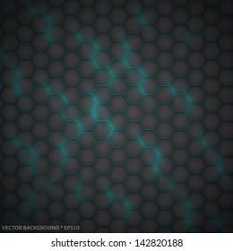 Dark Hexagon Vector Texture