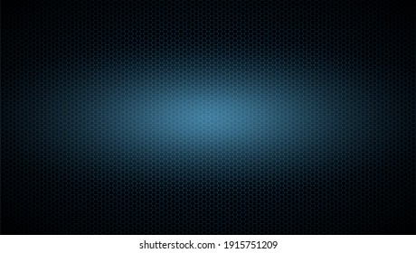 Dark hexagonal background with blue gradient