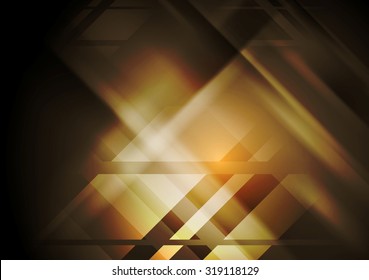 Fondo abstracto geométrico oscuro de alta tecnología. Diseño de vectores