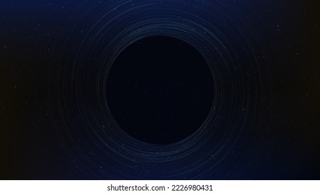 Dark hole on Black Galaxy background with Milky Way spiral,Universe and starry concept design,vector