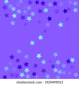 Dark Holiday Sky Seamless Vector. Neon Childish Children Party Trendy Night Background. Cold Vivid Light Stars Sparkle Illustration. Simple Purple Christmas Magic Geometrical Shape Backdrop.