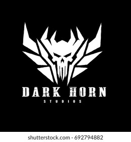 Dark horn logo template.