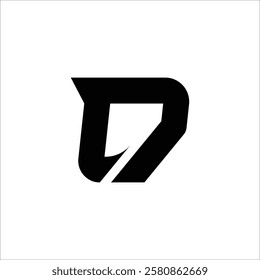 Dark Horse. Initial Letter D horse logo design vector illustration.