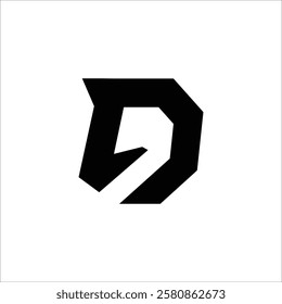 Dark Horse. Initial Letter D horse logo design vector illustration.