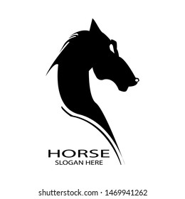 dark horse logo ,vector illustration. Black horse design