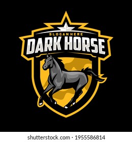 Dark Horse Mascot Logo Template