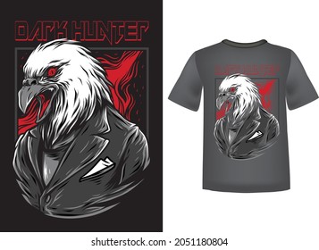 Dark Hunter T-Shirt Design Template