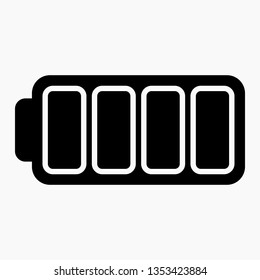 Dark icon full battery. Vector icon.