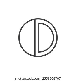 Dark icon Logo symbol outline set