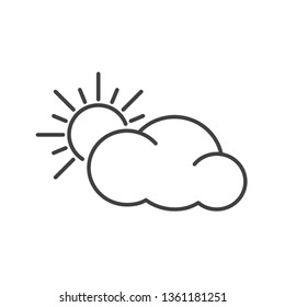 dark icon partly sunny vector