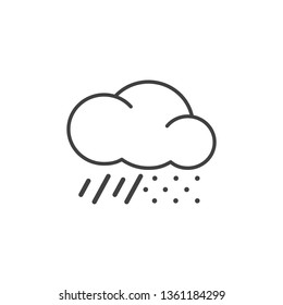 dark icon rain flurrie vector