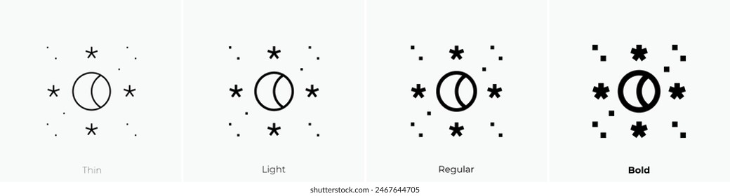 dark icon. Thin, Light Regular And Bold style design isolated on white background