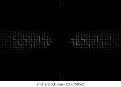 Dark illustration. Abstract design with geometric shapes of lines and dots.