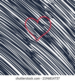 La imagen oscura contiene un corazón en forma de contorno.