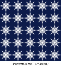 Dark indigo blue and white pattern design for fabric, porcelain surface or background, vector illustration.