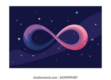 Oscuro espacio infinito lleno de miles de luz