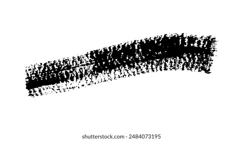 Trazos de pincel de Vector de tinta oscura. Textura gruesa y sucia. Pinceles de pintura gruesa grunge. material táctil, salpicadura sucia, textura escrita a mano rayas simples
