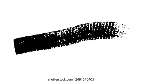Dark ink paint vector brush strokes. Thick dirty distress texture. Grunge rough paint brushes. touch material, dirty splash, handwritten texture simple stripes