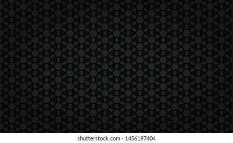 Dark isolated traditional japanese texture illustration background. Black Background.