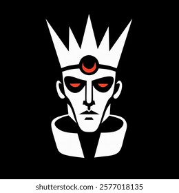 Dark king logo design simple and elegant