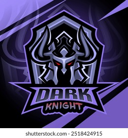 Projeto do logotipo do mascote do Esport Dark knight