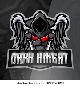 Dark knight mascot esport logo design