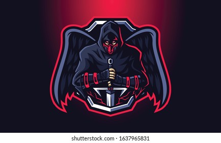 Dark knight mascot logo vector