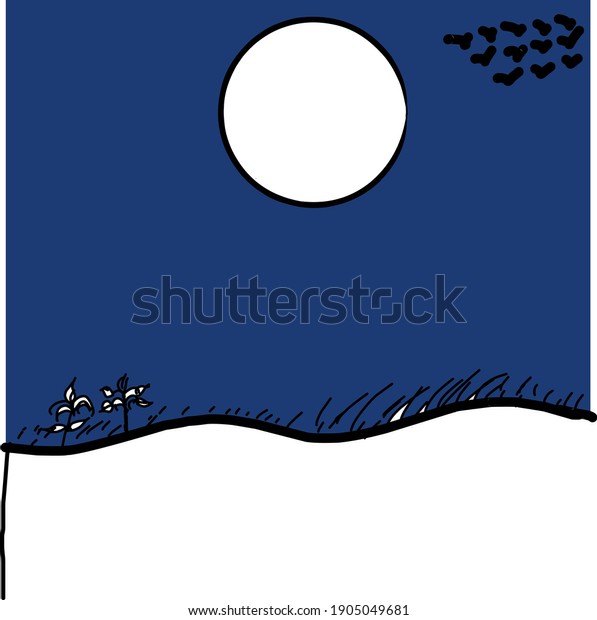 The dark Knight moon is white and background is sky\
is dark blue.