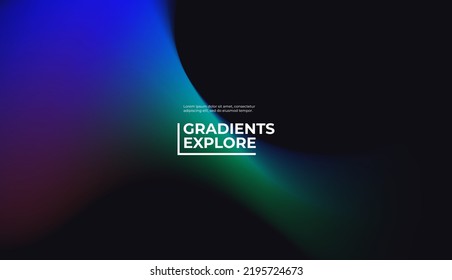 Dark l background with soft color gradient. Vector illustration.