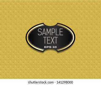 dark label on a yellow background textural