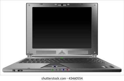 dark laptop notebook. vector illustration