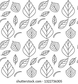 dark leaf pattern of three styles