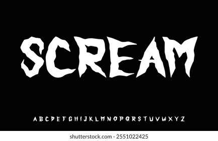  Dark Lettering tattoo vector type font with thorns. Y2k Trendy type font for Grunge Punk Rock and Dead Rock design. Scary tattoo font 2000s concept. Rock n Roll style lettering