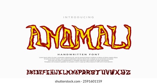 Dark Lettering tattoo vector type font. Concept of Grunge type font with Gothic Punk Rock elements.Scary tattoo font concept. Rock style lettering for y2k print design