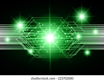 Dark Light Abstract Technology background for computer graphic website and internet, circuit board. star.