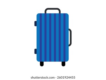 Dark and light blue bar travel suitcase