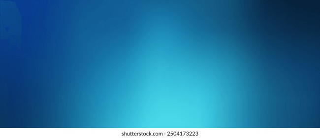 Dark and light blue gradient blur background. Abstract colorful illustration in night style for cover. Smooth empty space wall in night tone with sparkling light.