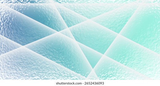 Dark light blue green turquoise abstract background. Geometric pattern shape. Line stripe triangle angle. Color gradient. Shadow. Matte. Rough grain grungy