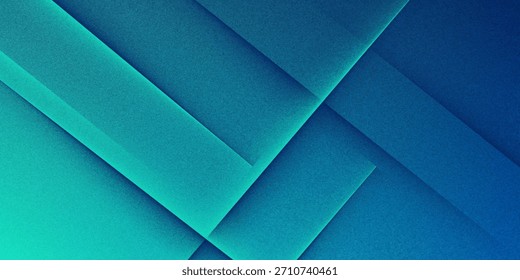 Fondo abstracto de turquesa verde claro oscuro. Forma de patrón geométrico. Ángulo triangular de línea. Degradado de color. Sombra. Mate. Grano áspero, grungy. Diseño. Plantilla. 