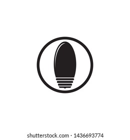 dark light bulb symbol vector design illustration